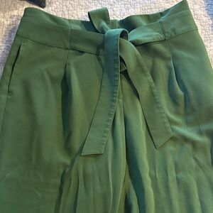 Boden Women's  wide legged Green Tie-Waist Pants